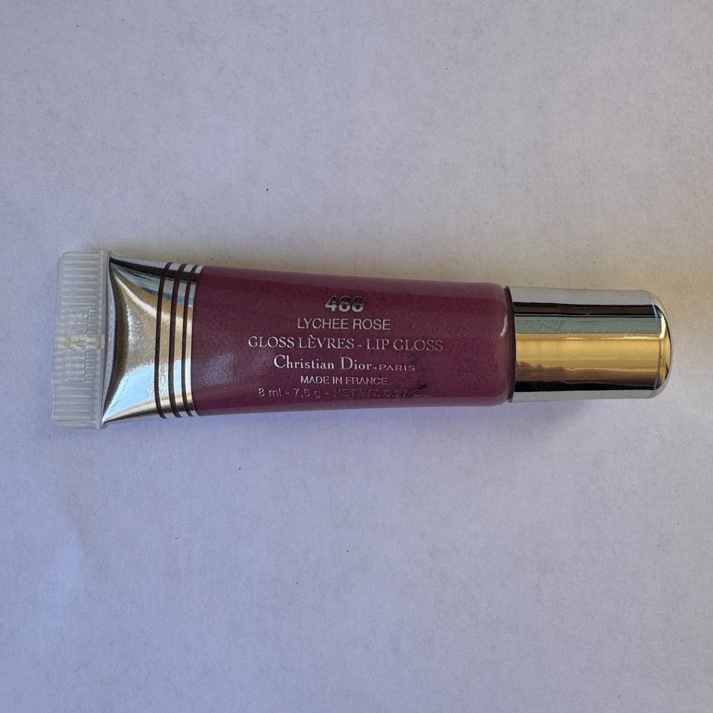 Dior Kiss Lip Gloss Lychee Rose #488 0.27 oz 8ml NEW